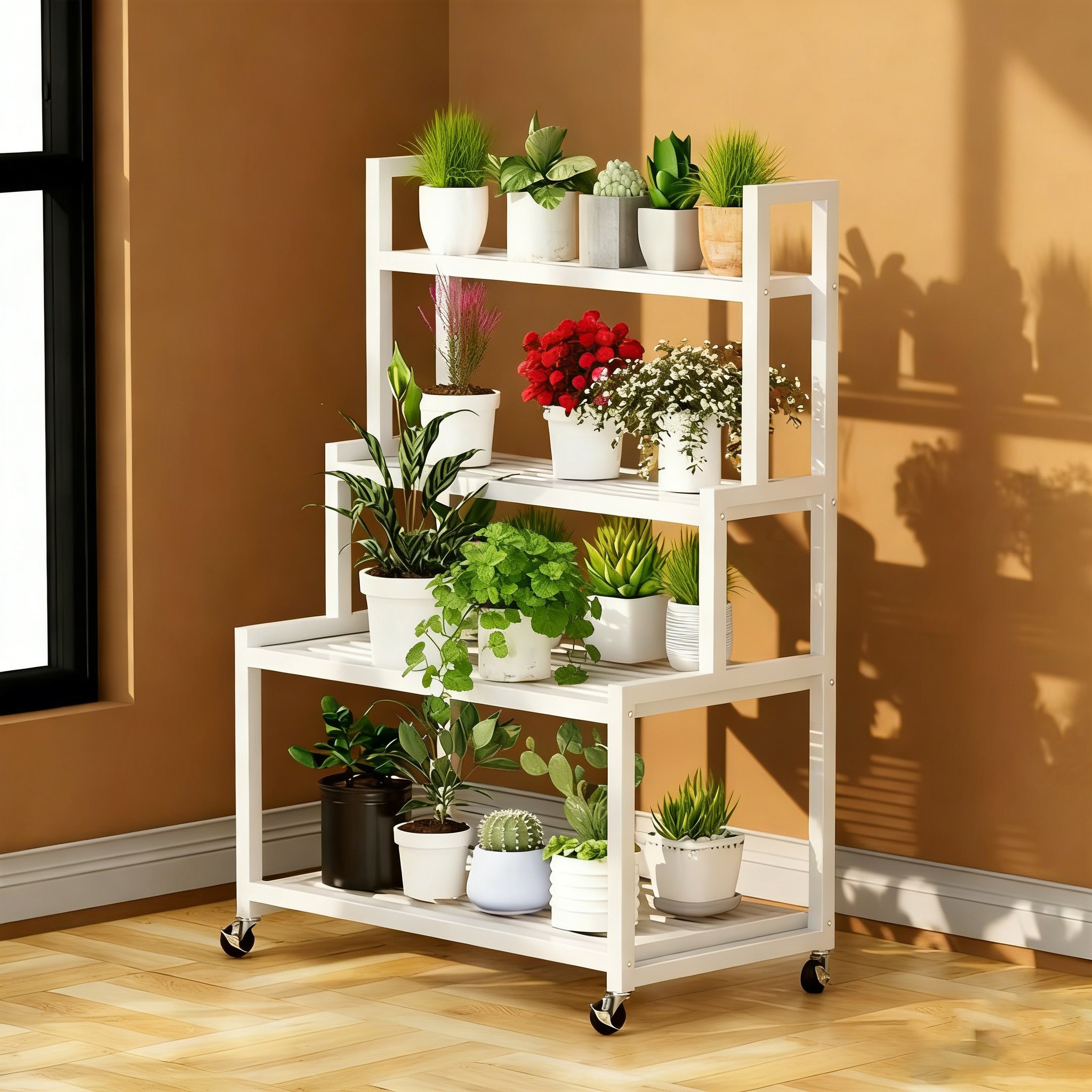 SengsoHome 이동가능 철제 화분받침대  화분랙  화분정리대 화분진열대 식물정리대 42,000원
