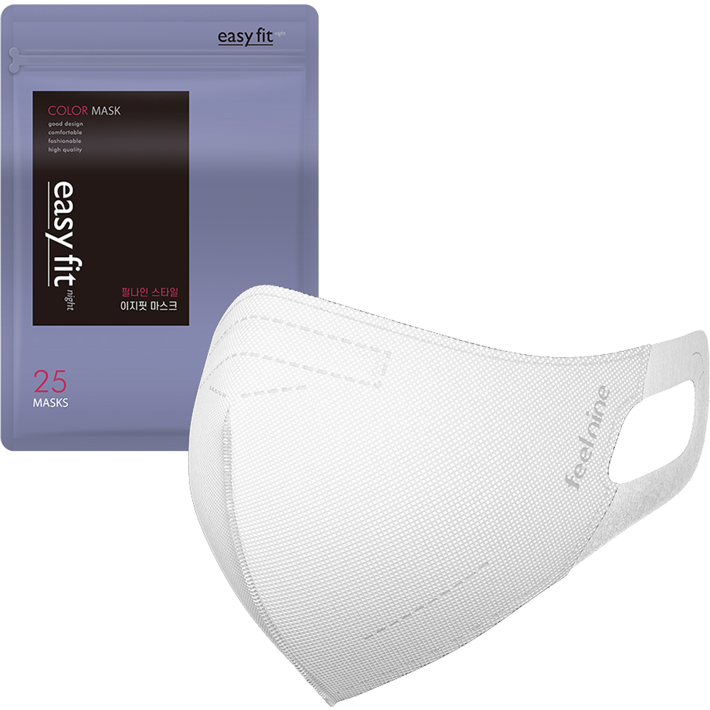 필나인 귀편한 이지핏 새부리형 컬러 마스크 성인용 대형 6,900원