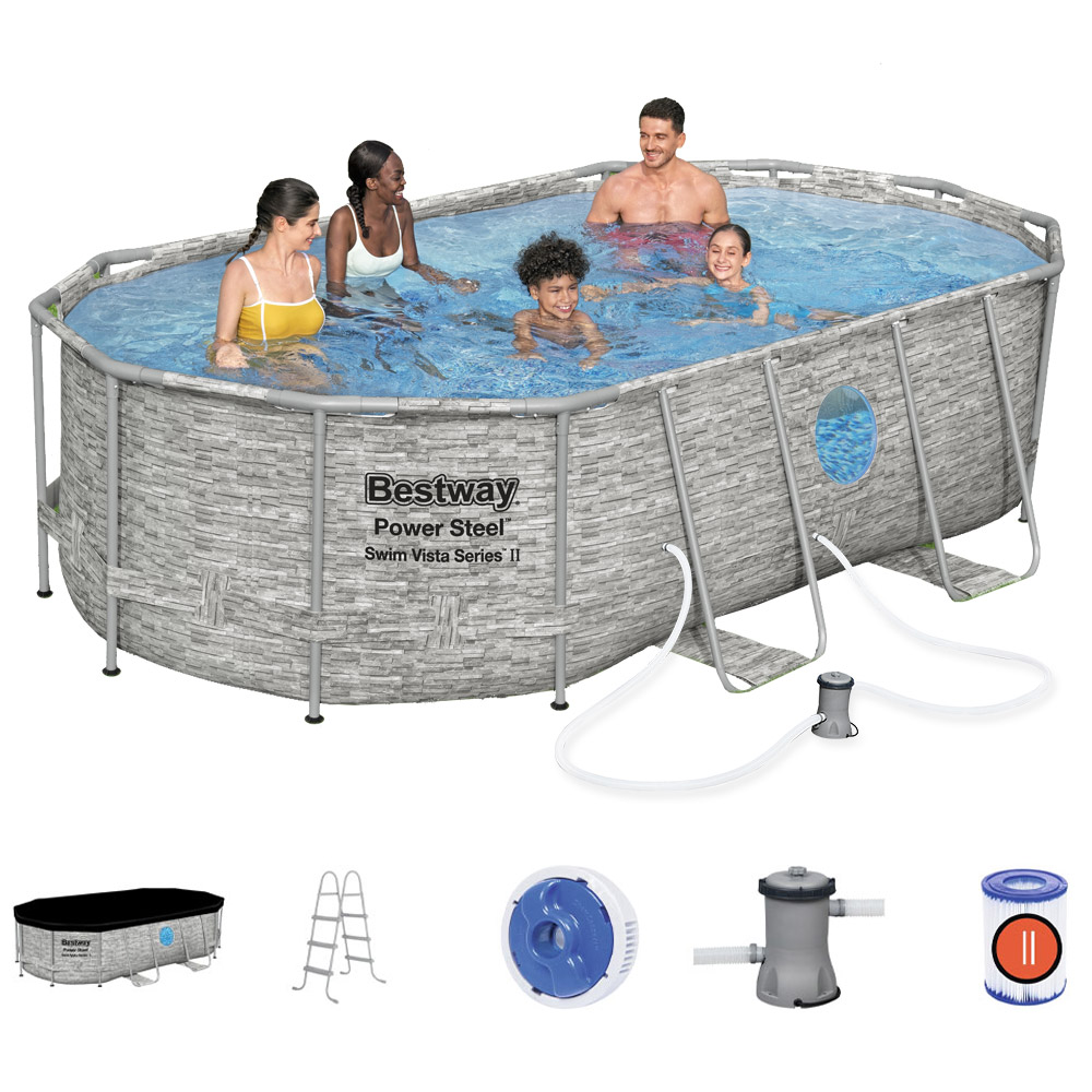 베스트웨이 대형 타원기둥 풀장 6종세트 BW_56714 (427x250x100cm), 단품, 1개 616,500원