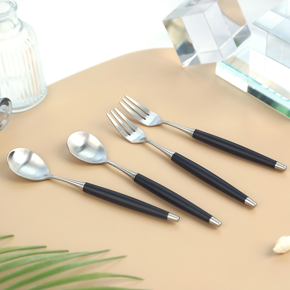 보겐 국산 르비앙 샤틴 티스푼 + 포크 2인 세트 블랙 34,420원