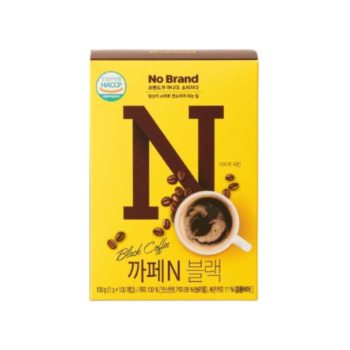 노브랜드 까페N 블랙 1g 100입 1개 15,430원