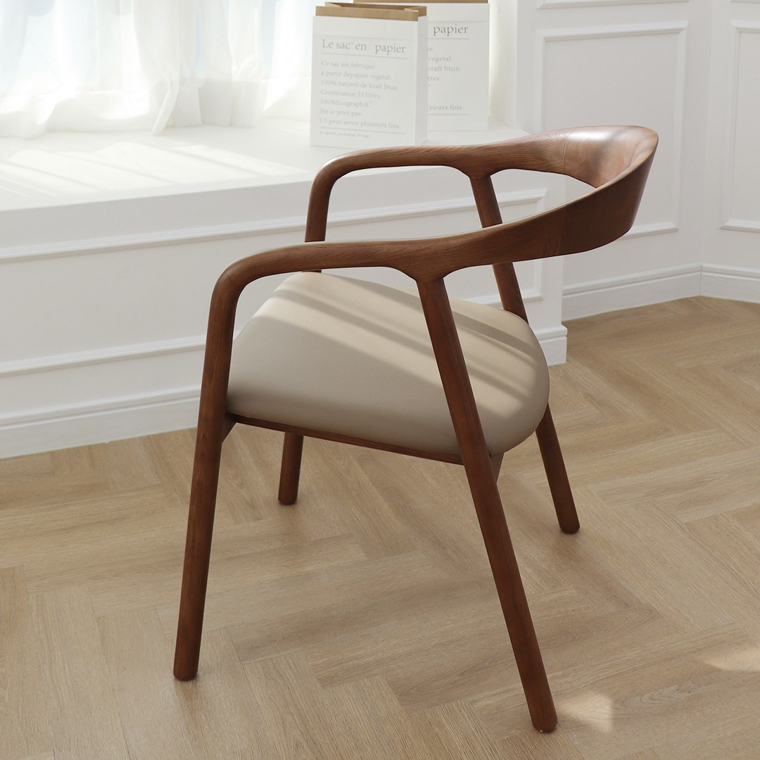 파스텔우드 제우스 고급 호텔 카페 에쉬원목 식탁의자, 1개, 브라운 125,000원