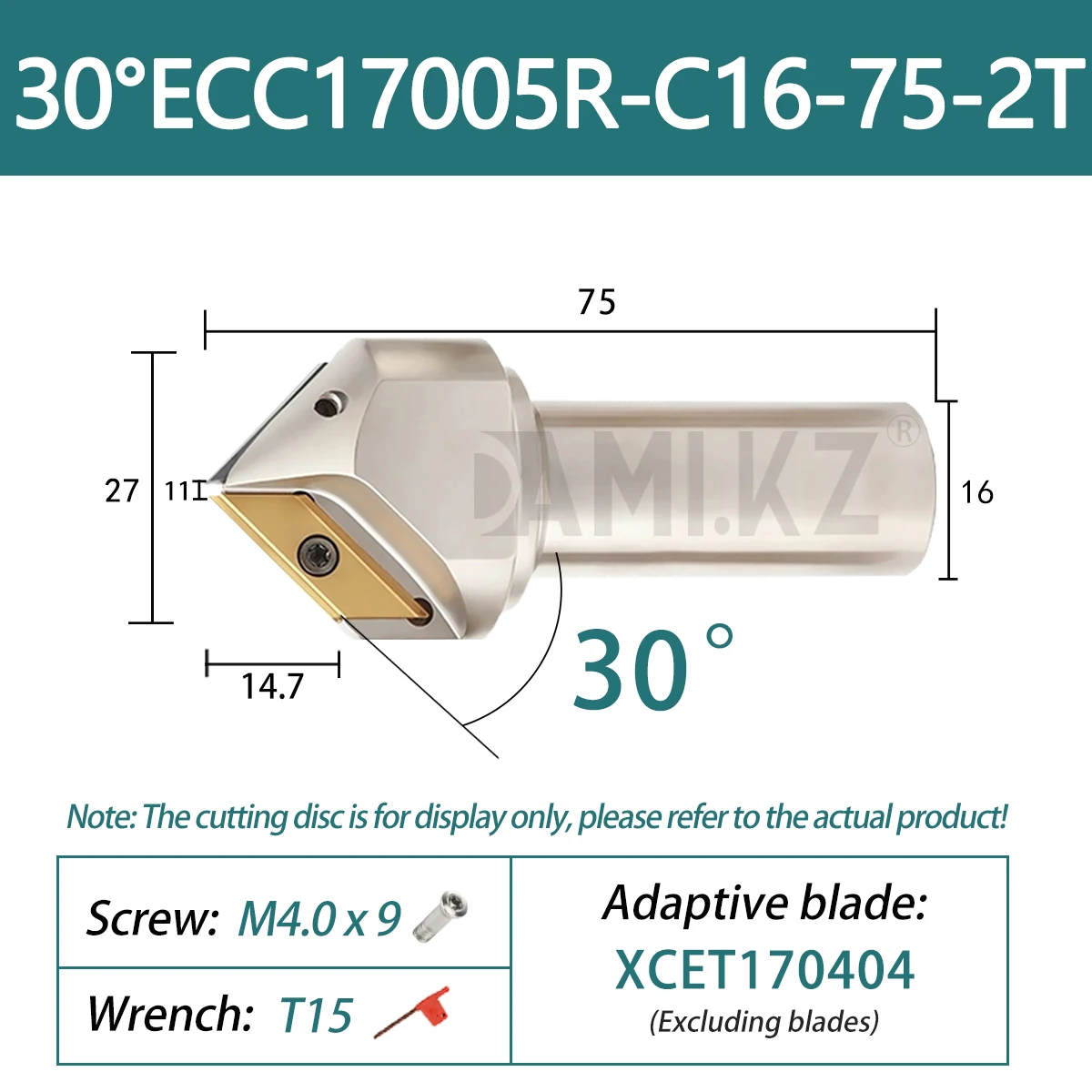 XCET 카바이드 인서트용 CNC 밀링 커터 로드, ECC17005R, ECC31005R, 롱 에지 모따기, 밀링 커터 거치대, 3 36,800원