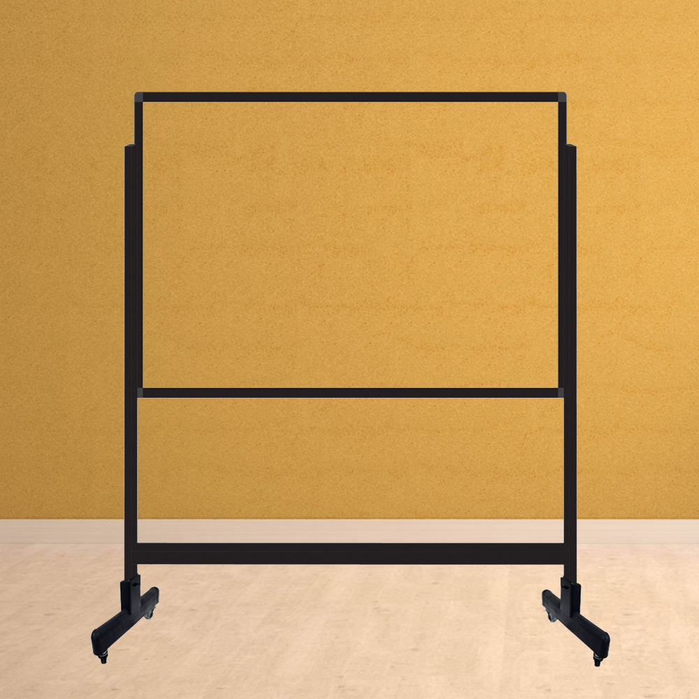 금강칠판 이동식 강화유리칠판 투명 + 스탠드 블랙 세트, 알루미늄, ABS사출 158,000원
