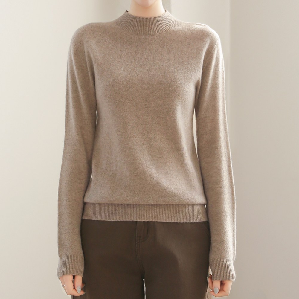 클레이스 울100% 캐시미어 반폴라 하프터틀넥 니트 34,500원