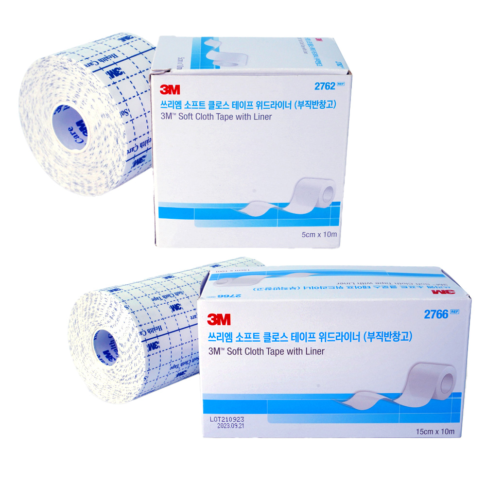 3M 소프트 클로스 테이프 위드라이너 부직반창고 2766(15cmx10m) 픽싱롤 1롤 + 2762(5cmx10m) 픽싱롤 1롤 부드러운 천반창고, 1세트, 2롤 18,150원