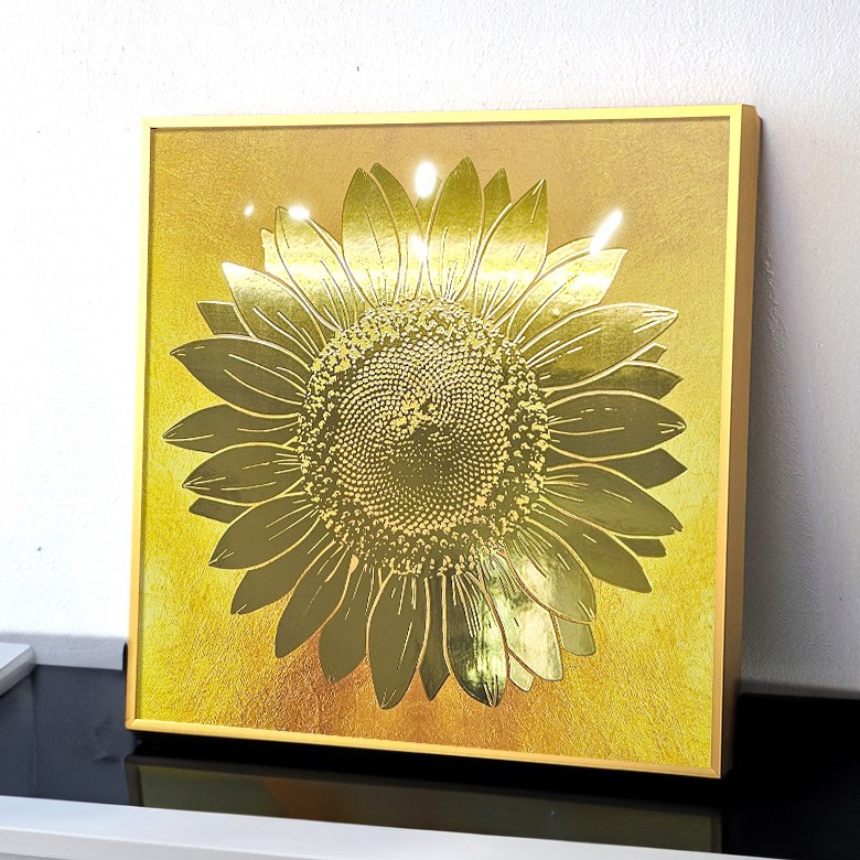 아트블루 금박 붙은 해바라기 그림 액자  돈 들어오는 부자되는 풍수 그림 거실 현관 59,000원