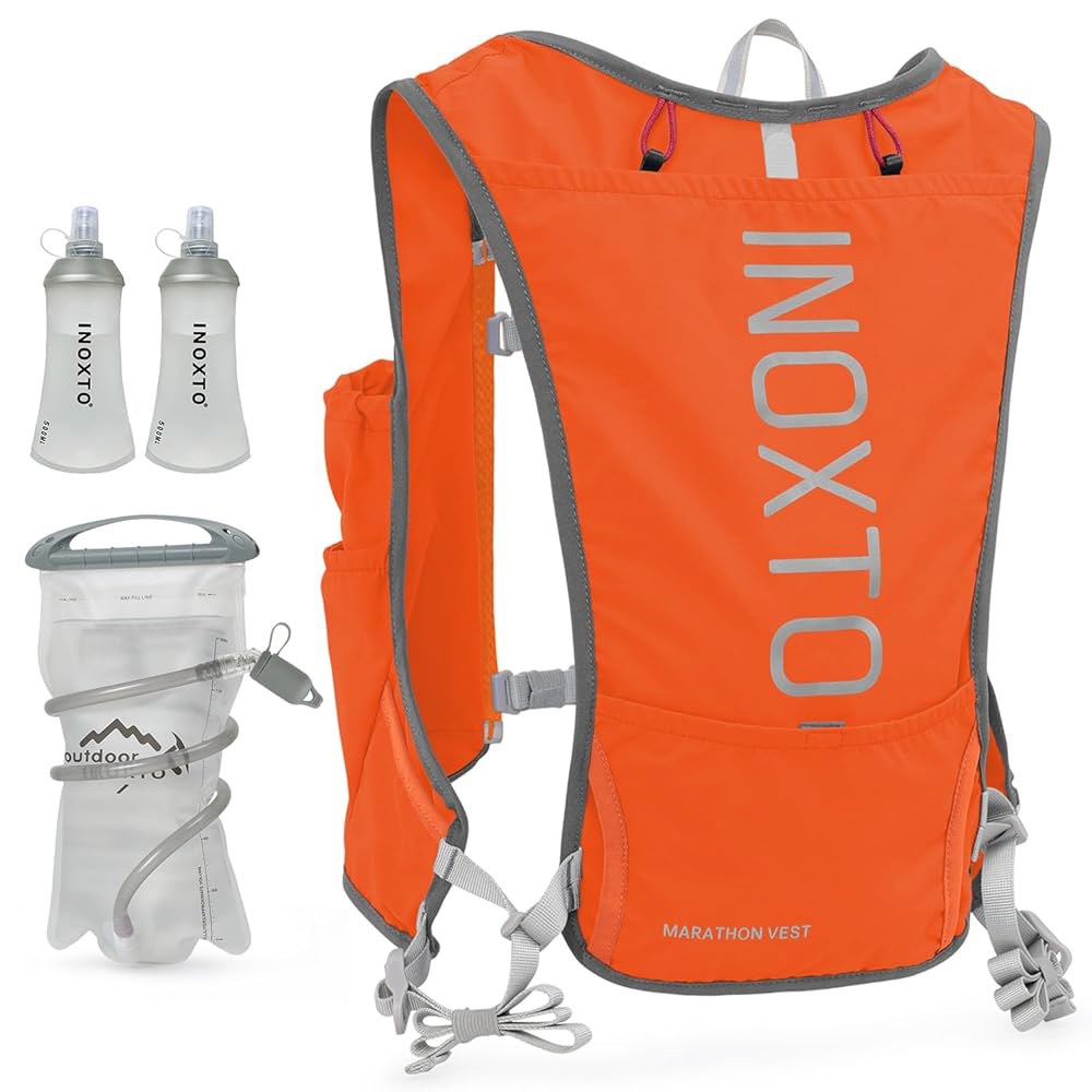 INOXTO 러닝 하이드레이션 조끼 백팩 15L 워터 블래더 백 데이팩 포함 경량 단열 팩 여성용 하이킹 트레일 사이클링 레이스 마라톤 65,400원