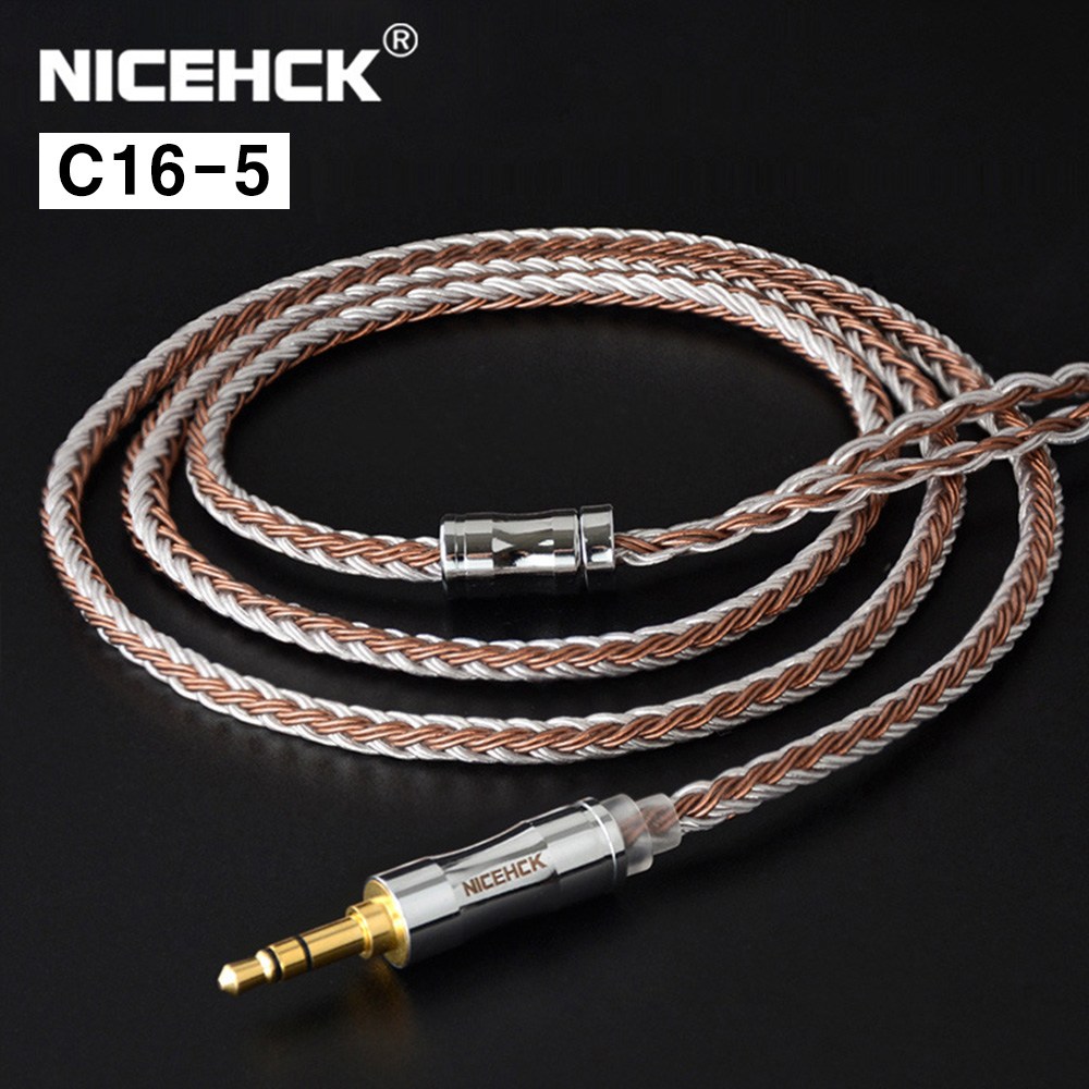 nicehck C16-5 은구리 혼합 케이블 16코어 2PIN MMCX 3.5mm 4.4mm 37,900원