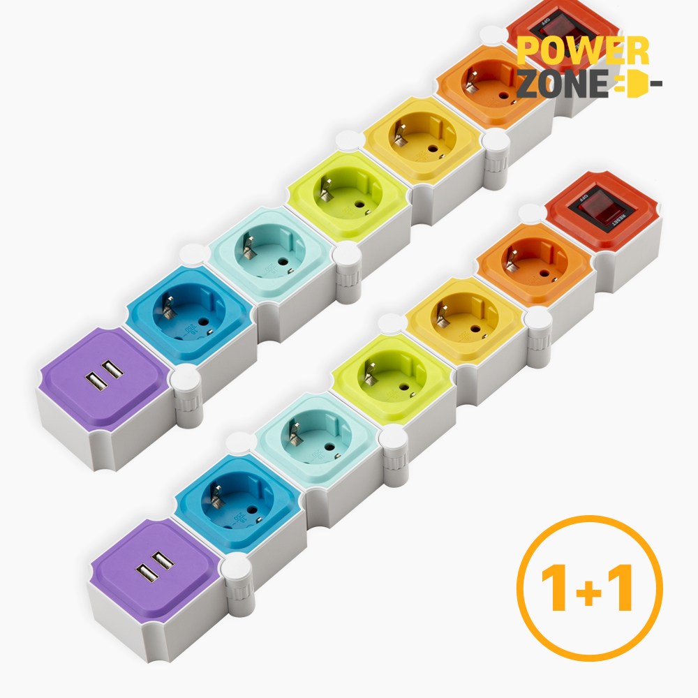 1+1 디자인 멀티탭 요리조리 5구 USB 고용량 멀티탭 58,550원