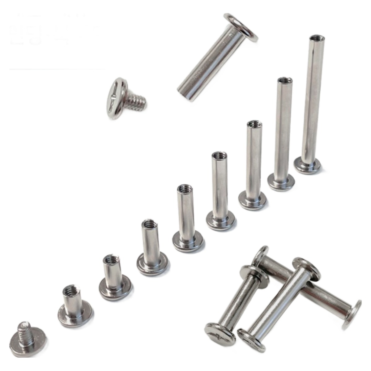 리우툴 책 제본 평 볼트 너트 바인딩 나사 세트 북아트 연결 커넥팅 고정 가구조립 리벳 벨트레지, 1세트 2,100원