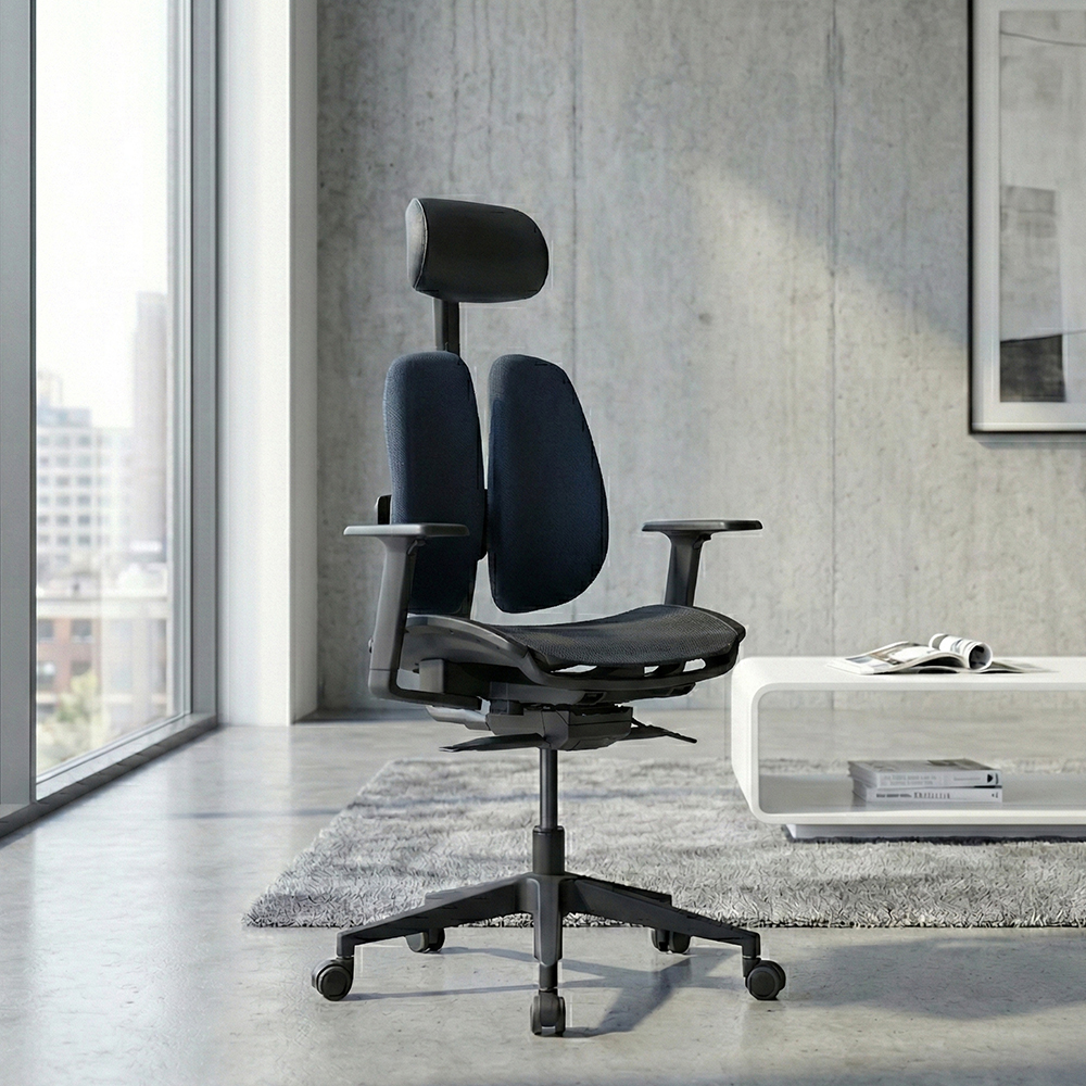 듀오백 골드 사무용 컴퓨터 책상 메쉬의자 D2500G-DAM 294,000원