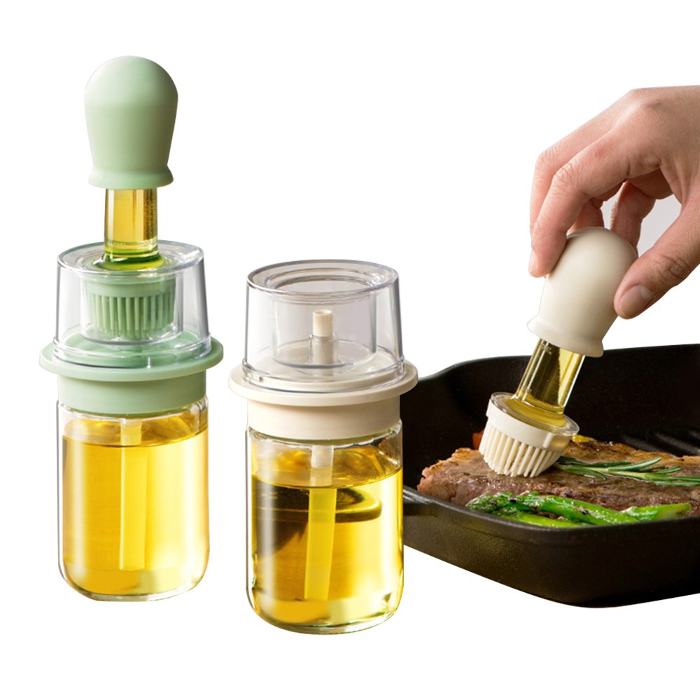 SMABAT 실리콘 오일 브러쉬 병 유리 오일병 실리콘 오일브러쉬 병 오일 브러쉬 가정용 오일브러쉬 오일 브러쉬 베이지 그린 10,000원