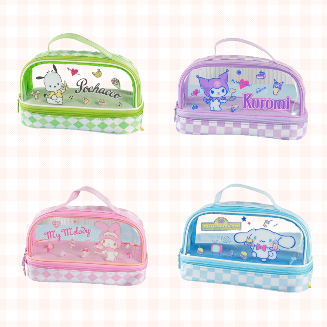 문구보따리 산리오 투명 2단 파우치 필통 13,900원