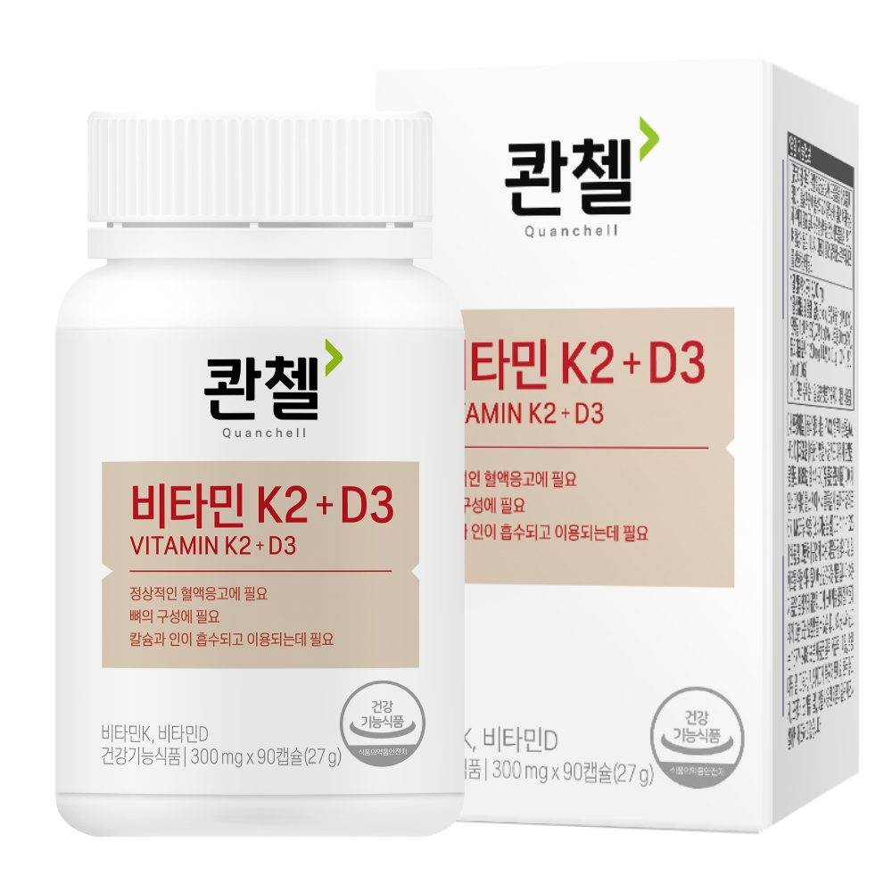 콴첼 비타민 K2 + D3, 90정, 1개 39,900원