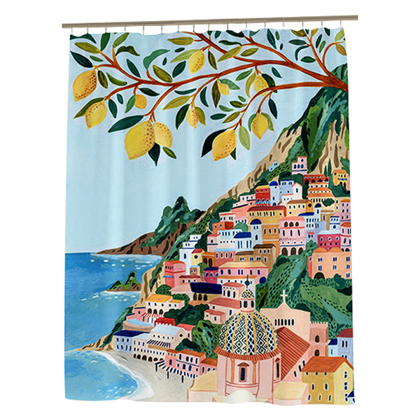 마켓감성 지중해풍경 욕실 샤워커튼 16,000원