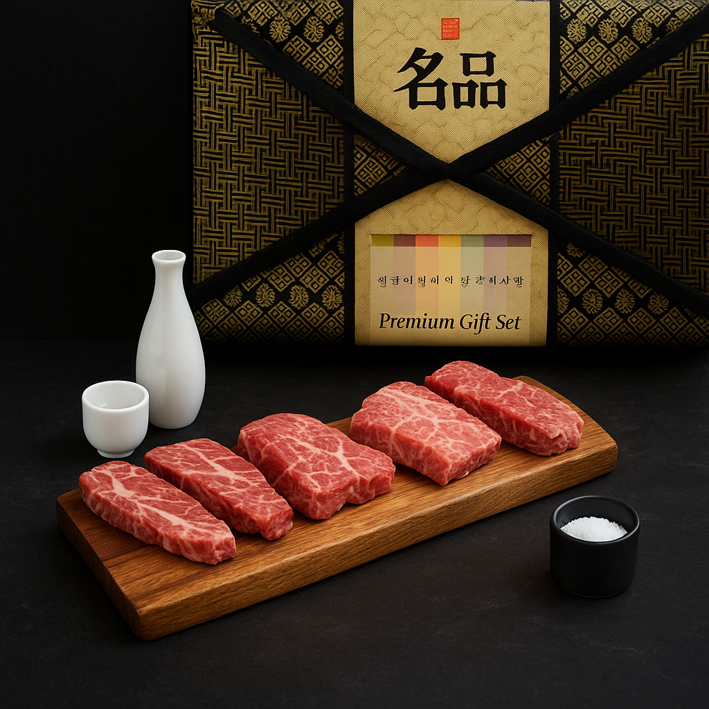 풀꽃마켓 프리미엄 1++한우선물세트 구이용 1kg(등심,채끝,갈비,특수) 최고급 투뿔 한우 129,500원