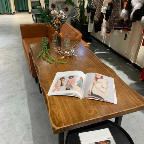 캠페토 우드슬랩 카페 롱 테이블 까펠로 상판 통원목 대형 313,900원