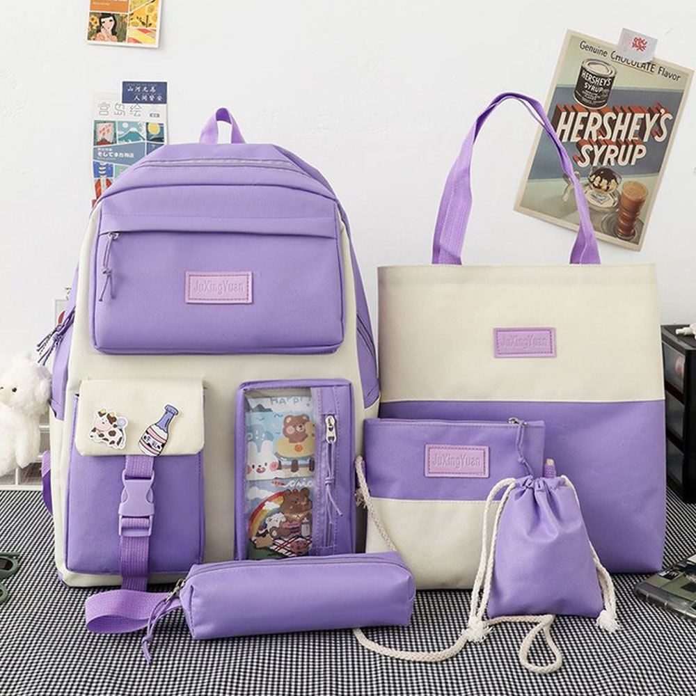 신나몰 남녀공용 학생 가방 백팩 5종 + 키링인형 + 뱃지 세트 25,900원