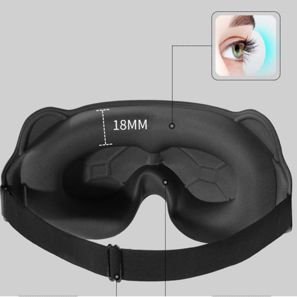 꿀잠구리 100% 암막 3D 입체 수면안대 눈눌림 없는 빛샘방지 코편한 메모리폼 숙면안대 12,800원