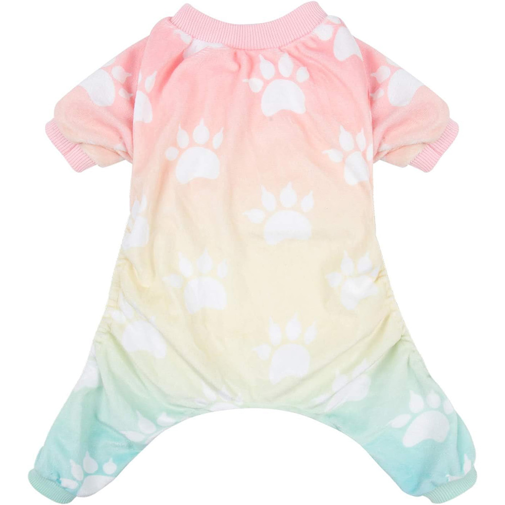 큐트본 소형견 부드럽고 편안한 크리스털 벨벳 올인원 파자마, 실내 또는 가벼운 야외 활동에 적합, 1개, 그라데이션 핑크 12,000원