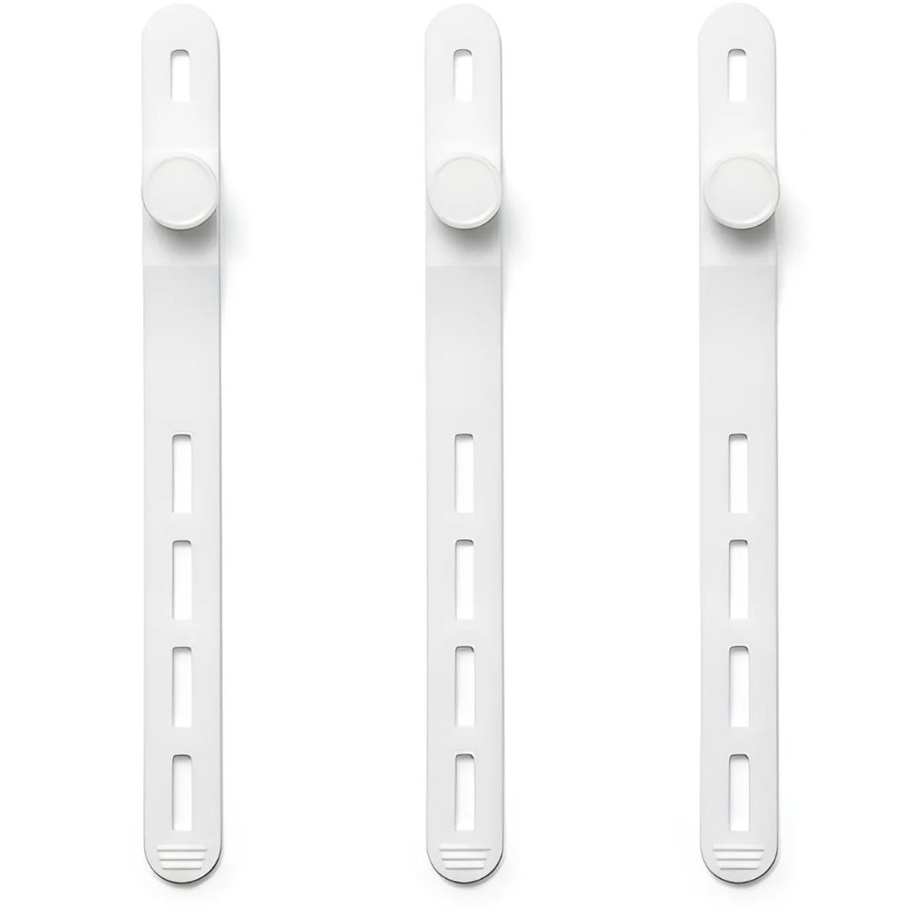 블루빈 실리콘 선정리 재사용 케이블 타이 밴드, 화이트, 10개 7,000원