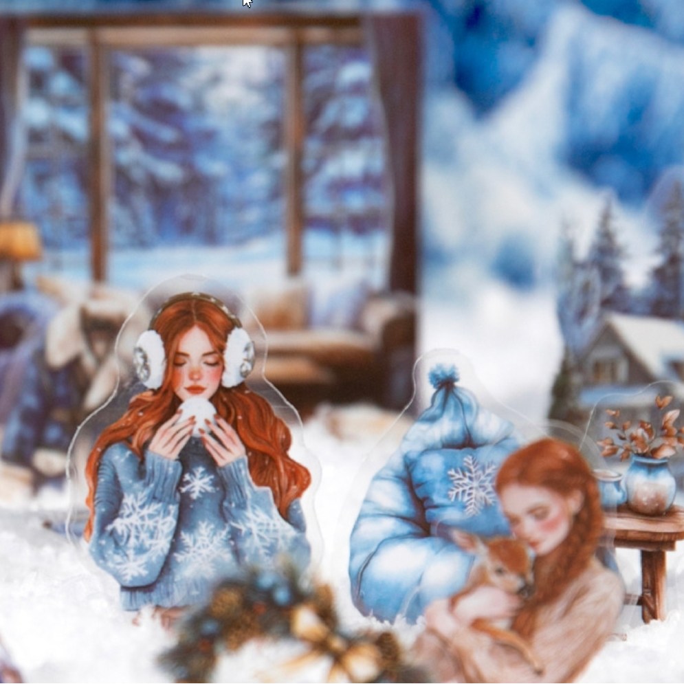 앨리스앤 빈티지 다꾸 스티커팩 겨울 이야기 6,300원