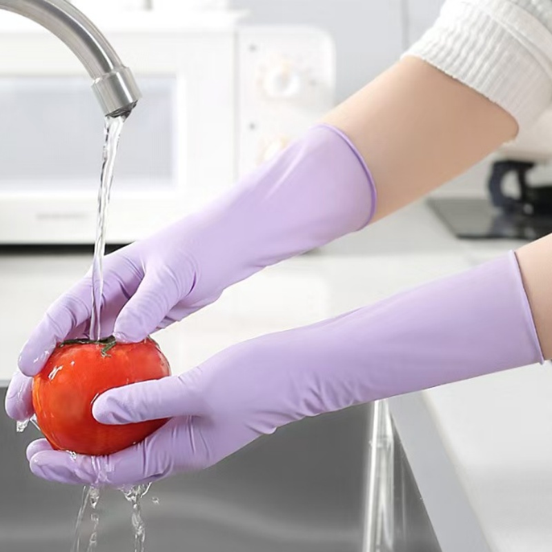 속쿠 100매 롱 니트릴장갑 일회용 청소 장갑, 1세트, L, 자주색 27,800원