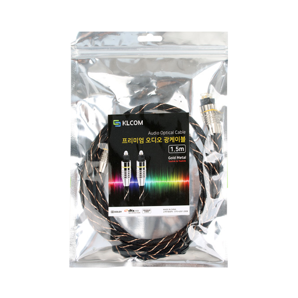 케이엘컴 프리미엄 메탈 오디오 OPTICAL 광케이블 고급형 1.5m 5,040원