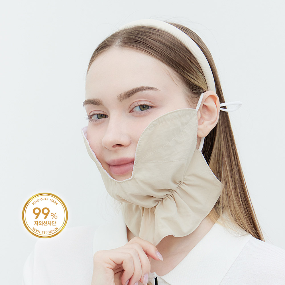 엠엠스포츠 여성 UV차단 국산 안면 햇빛가리개 스포츠 골프 넥가리개 볼마스크, 1개, 베이지 19,500원