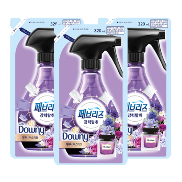 페브리즈 섬유탈취제 강력탈취 플러스 미스티크 리필 320ml X 3개, 3개, 320ml 15,900원