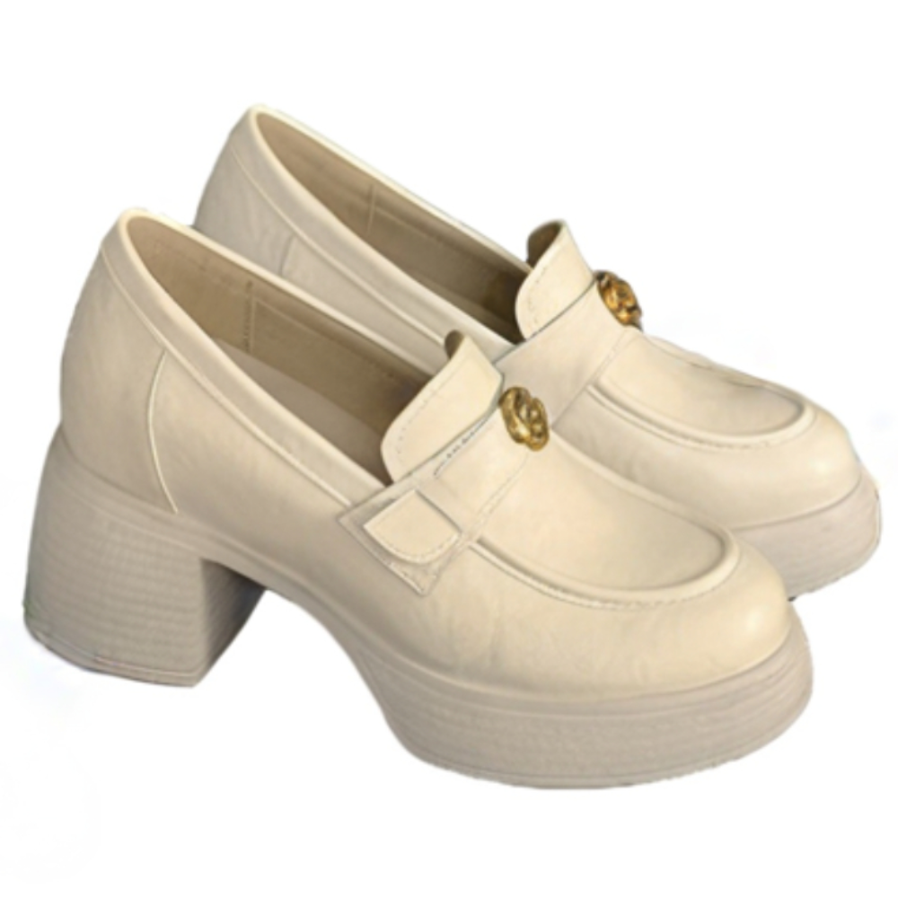 JUNINNA여성 고급 소가죽 키높이 통굽 로퍼 6cm 데일리 출근화 26년 봄 124,000원