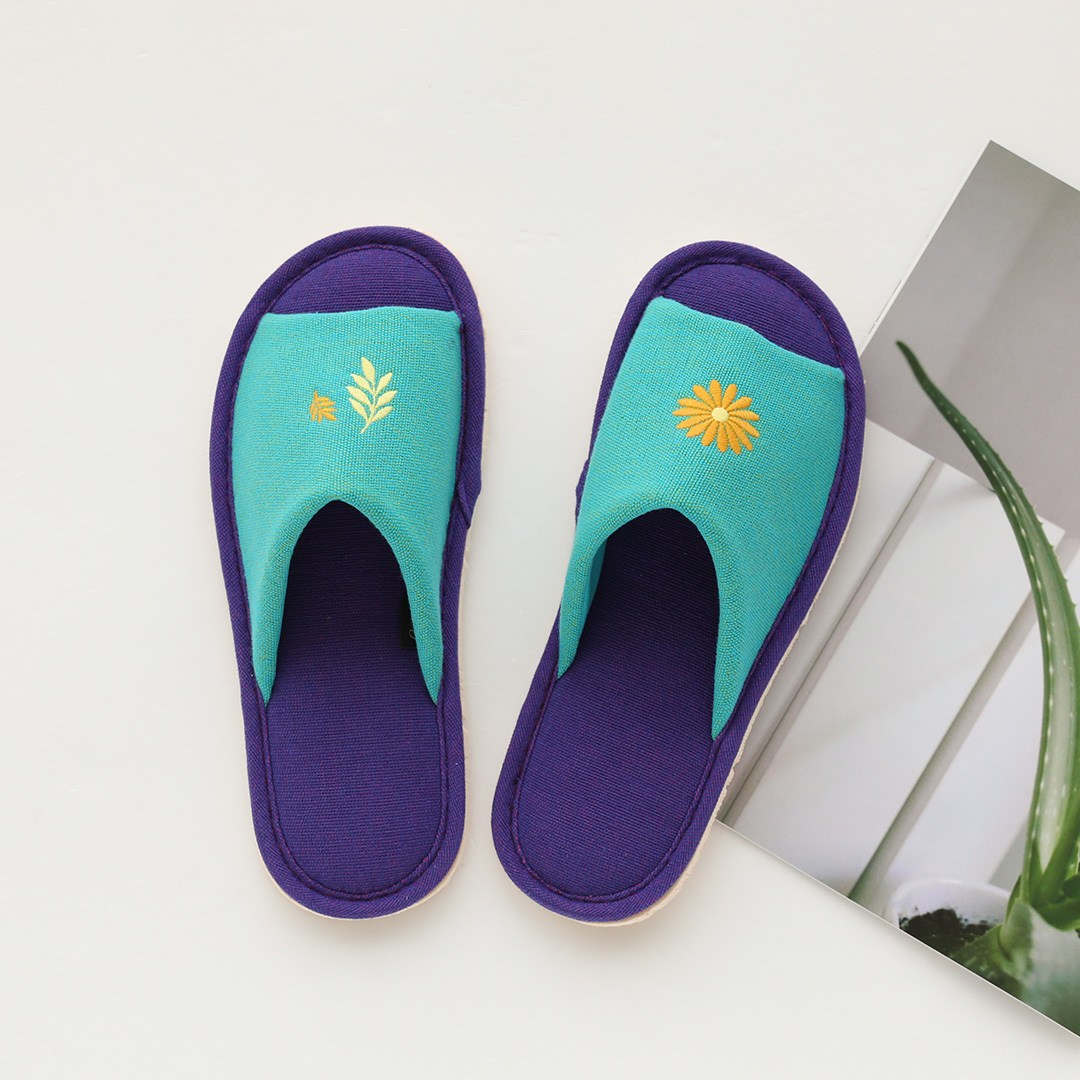 오리고 오픈 자수 실내화, 꽃 에메랄드민트, 1개 22,720원