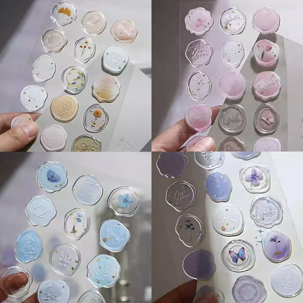 올리브파티 입체 청첩장 실링 스티커 60p 플라워 다꾸 세트 9,900원