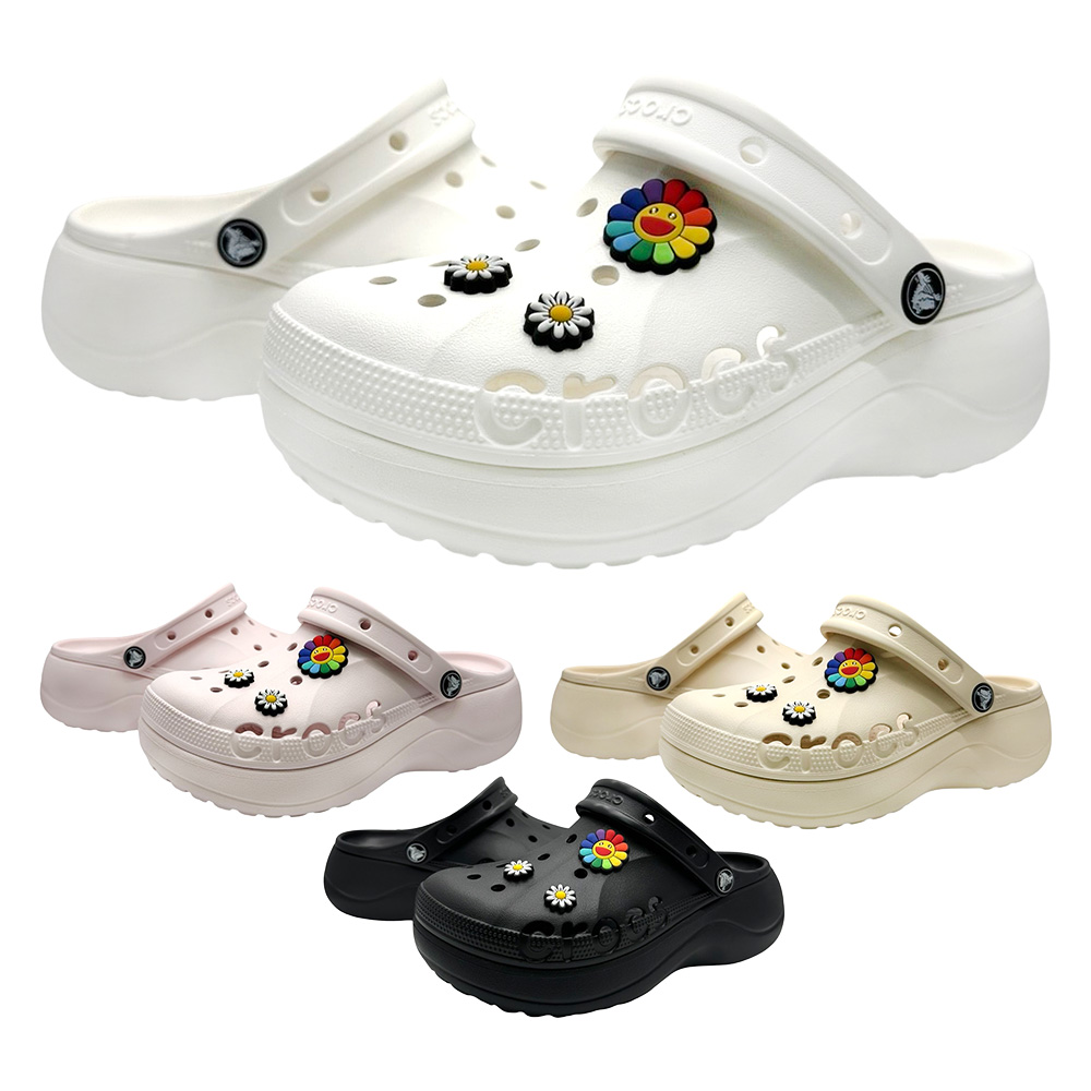 크록스 정품 CROCS 바야 플랫폼 클로그 키높이 여성 슬리퍼 +모아츄 악세세리 포함 68,900원