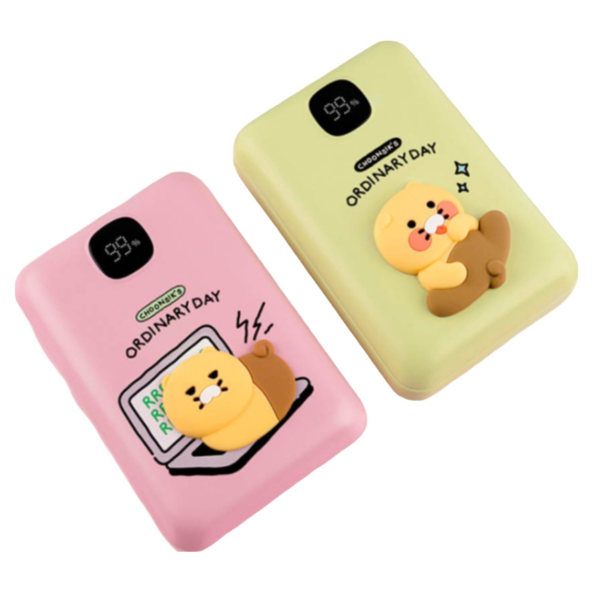 카카오프렌즈 춘식이 고속충전 대용량 보조배터리 20,000mAh 아이폰 갤럭시 C타입 잔량표시, 그린 35,400원