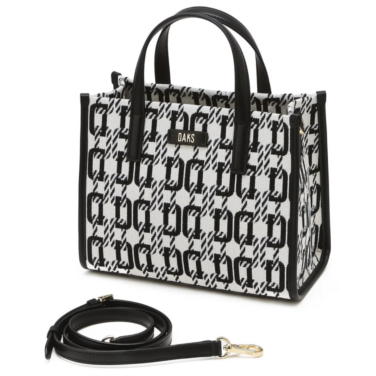 [닥스] 블랙 로고패턴 면 토트백 겸 크로스백M 215,000원