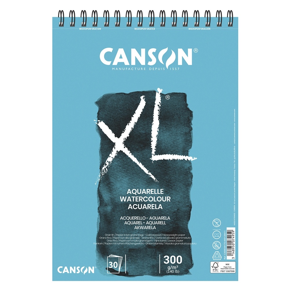 캔손 XL 워터칼라 300g A5 A4 A3 30매 수채화종이 스케치북 미술용지 14,450원