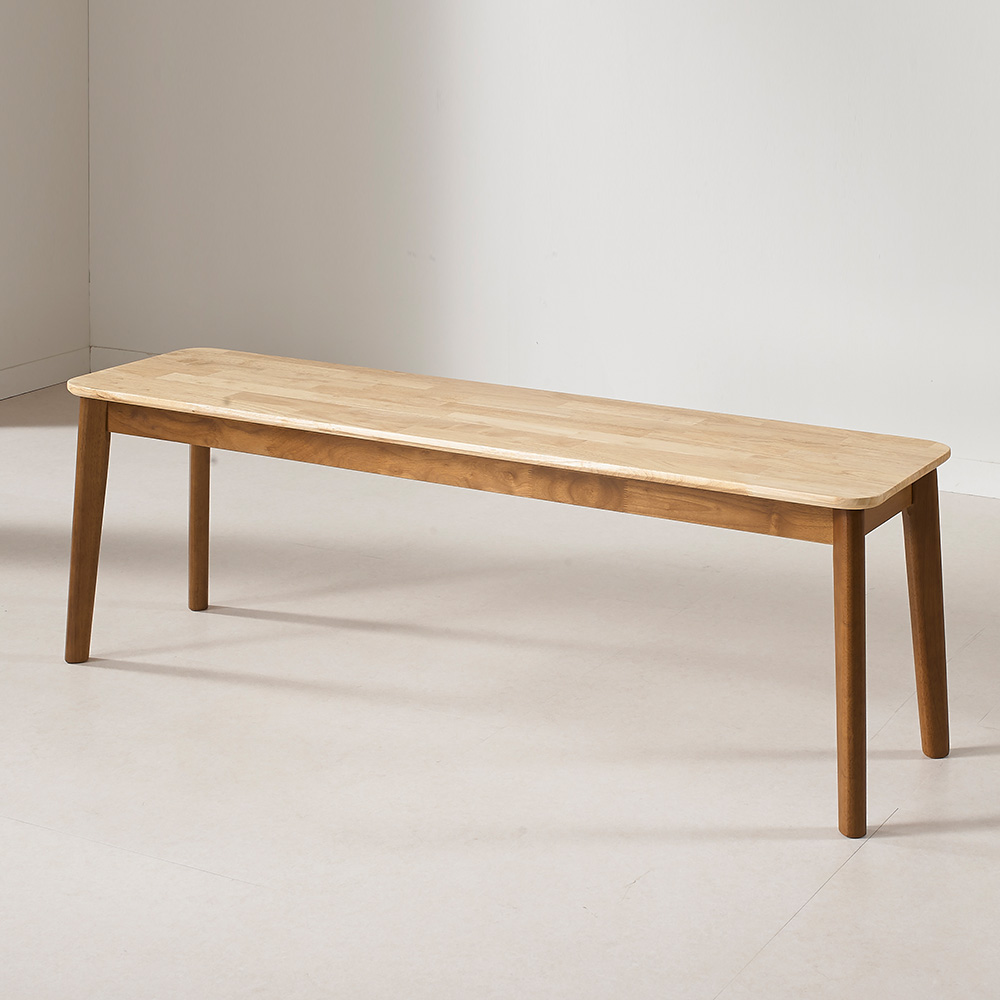 라로퍼니처 아몬드 3인용 고무나무 원목 식탁 벤치 의자 3인 밴치, 단품, 1개 77,900원