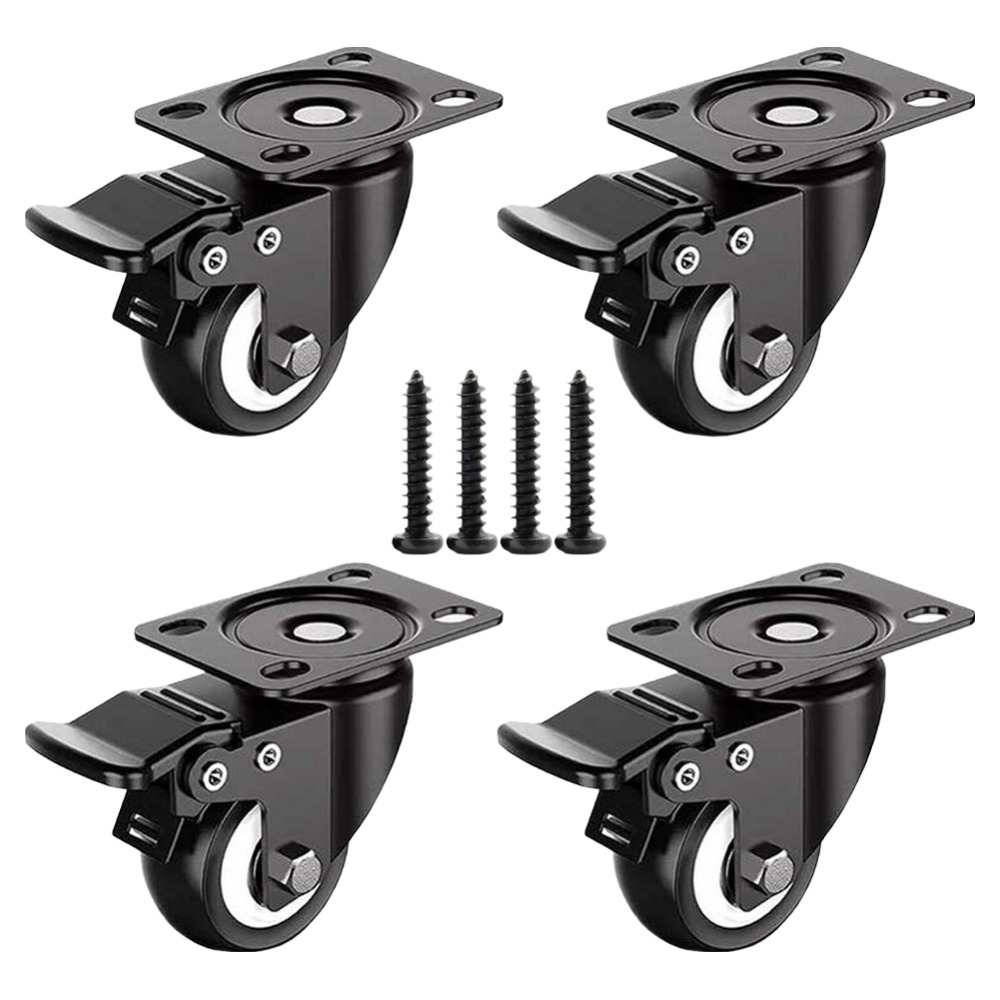 엠파이어 폴리우레탄 캐스터 평판 브레이크 바퀴 Z6 8,880원