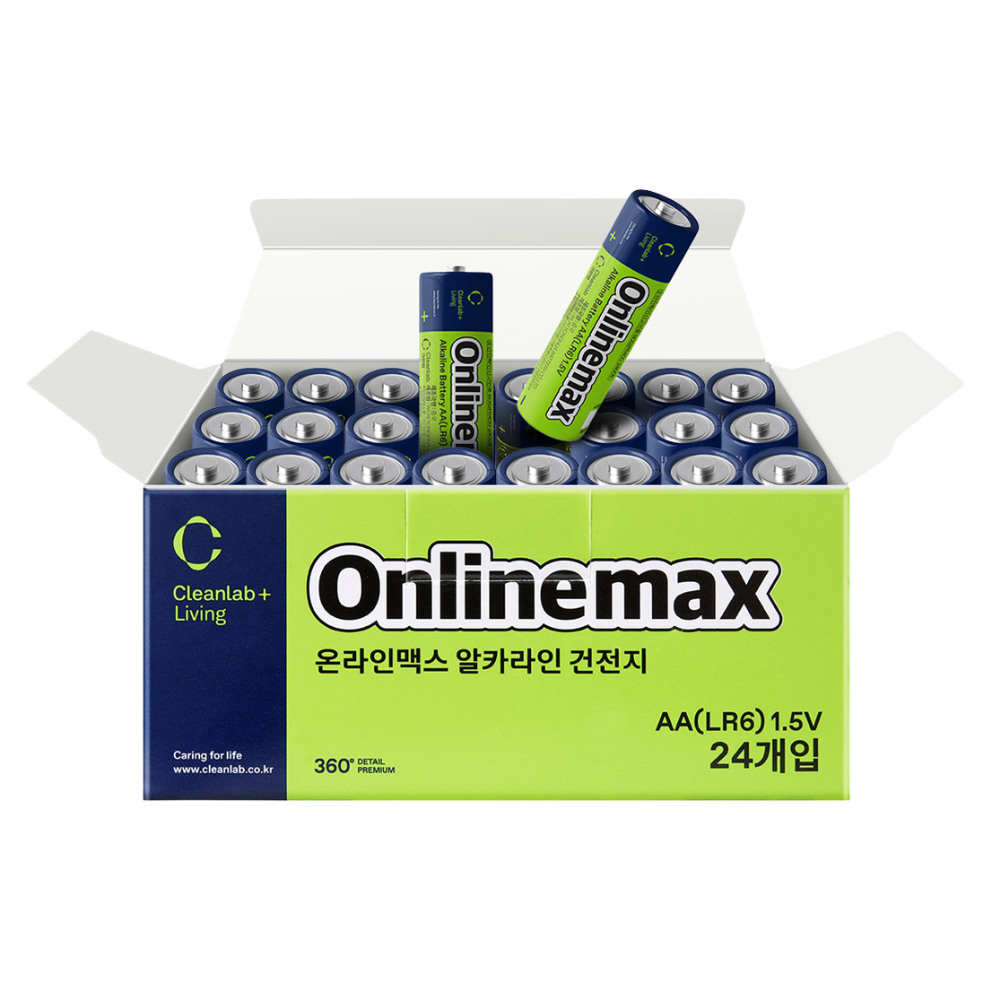 크린랩 온라인맥스 알카라인 AA 건전지, 24개입, 1개 7,000원