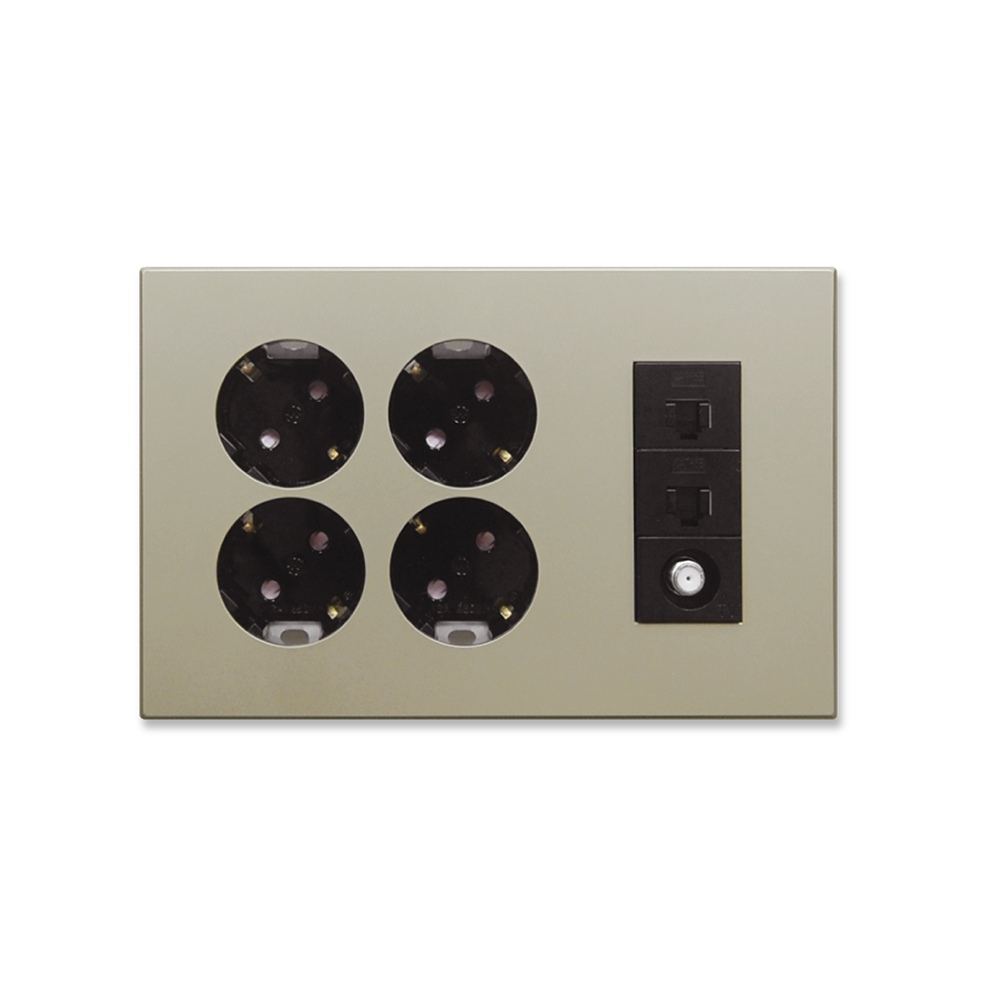 틸인스Ti4 샴페인골드 통합수구 콘센트 4구+RJ45 (8P) 2구+CATV 1방/2방 24,900원