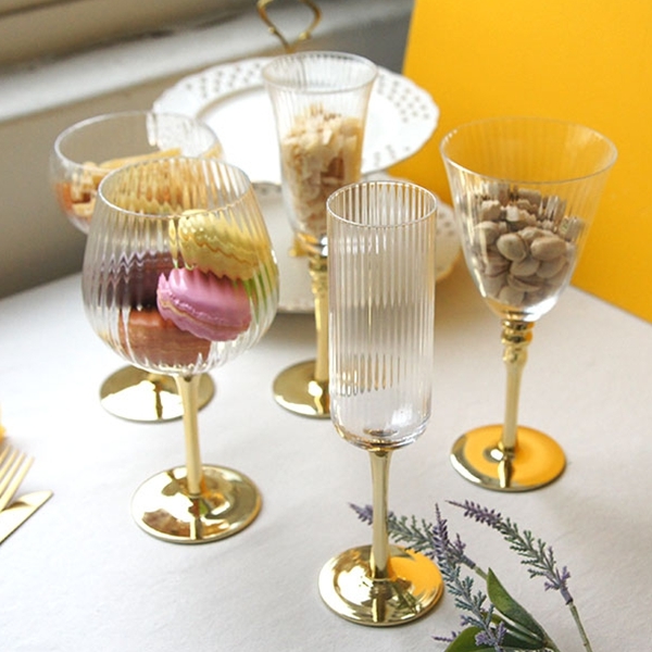 로제 골드 와인잔 샴페인잔 칵테일잔 예쁜 감성컵 선물 영업용 술집 잘토 버건디 20,150원