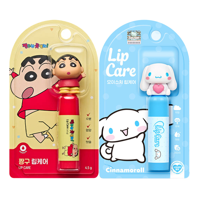 아텍스 짱구 립케어 + 산리오 캐릭터즈 립케어, 1개, 9g, 짱구+시나모롤 12,000원