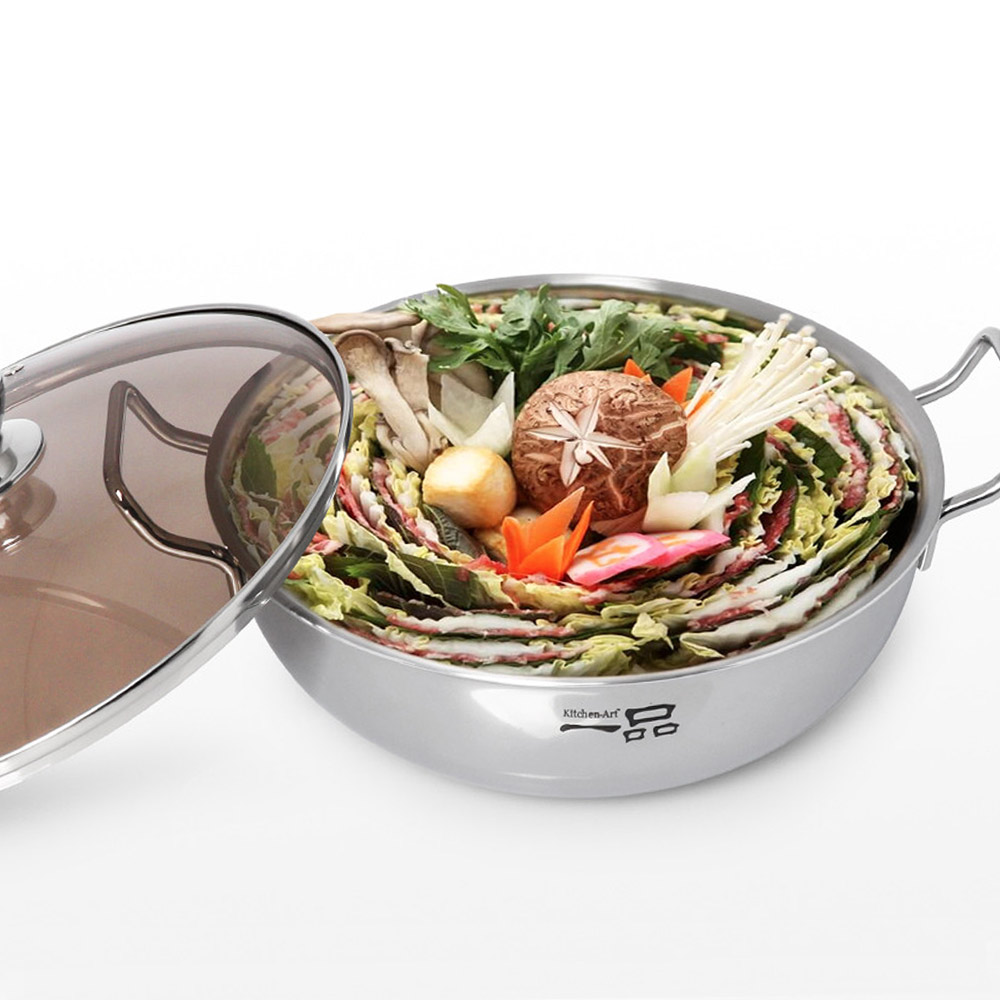 국산 인덕션 스텐304 통3중 일품 전골냄비, 1개, 스테인리스, 28cm 47,800원