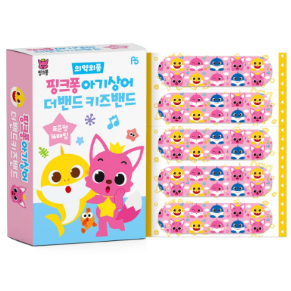 ABPLUS 핑크퐁 아기상어 더밴드 키즈밴드 표준형 반창고 61,440원