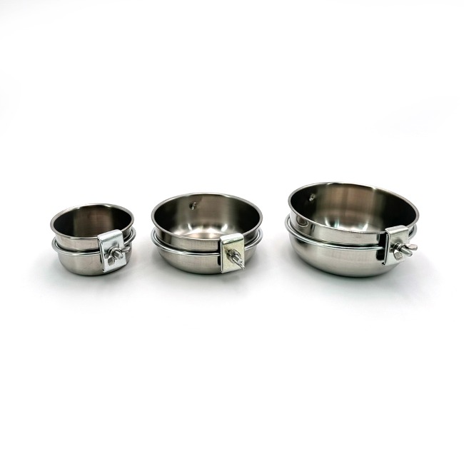 고정형 스텐 모이통 철망 새장 고정용 앵무새 먹이통 물통 목욕통, 1개 3,500원