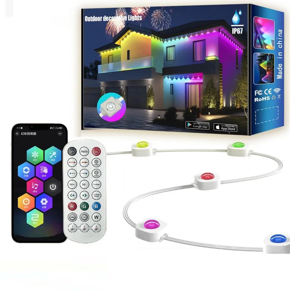 영구 야외 처마 LED 조명 방수 RGB 스트링 DIY 장면 크리스마스 생일 파티 100FT 60 56,500원