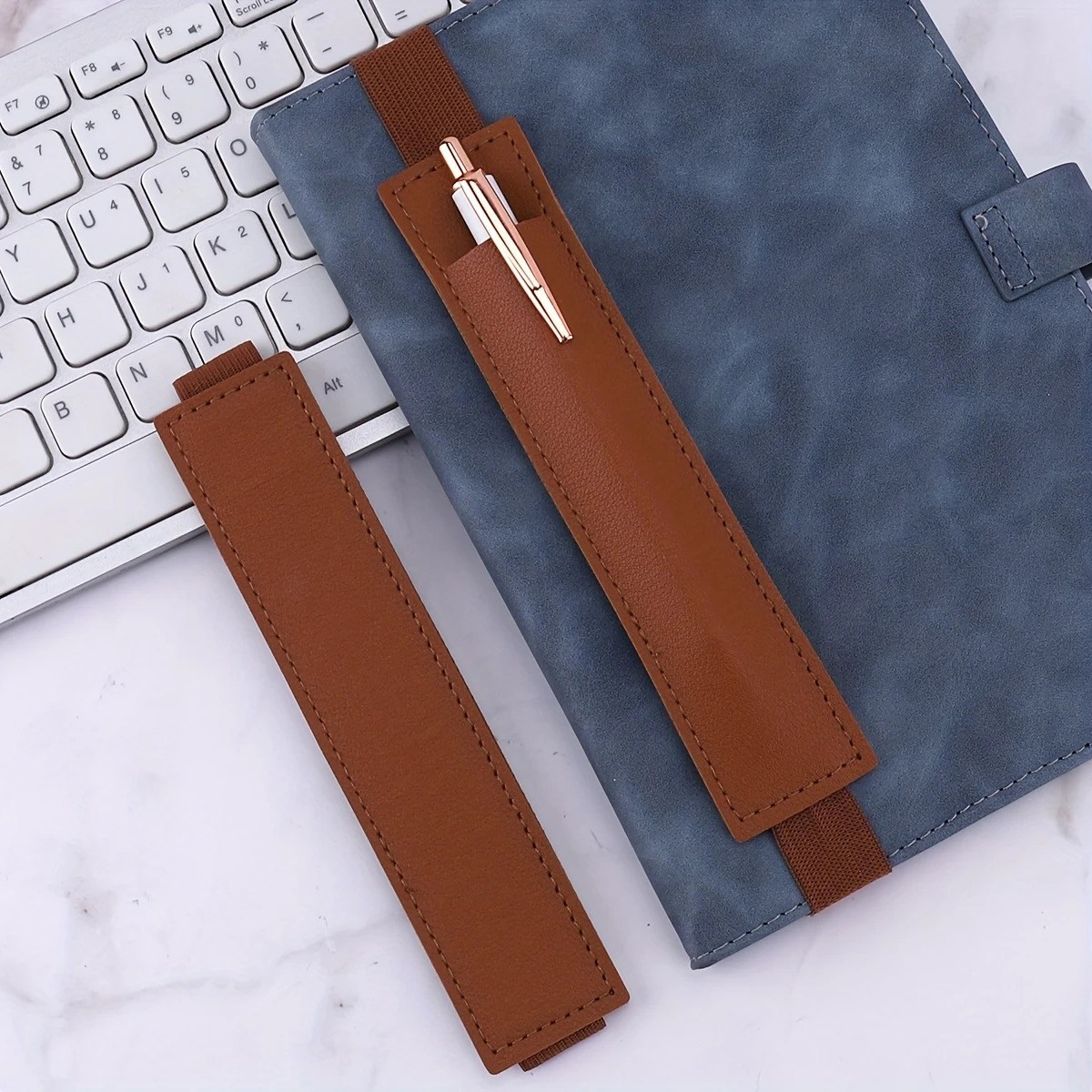다꾸용 2026년 다이어리 가죽 펜슬홀더 볼펜꽂이 밴드형, 1개, 브라운 6,590원