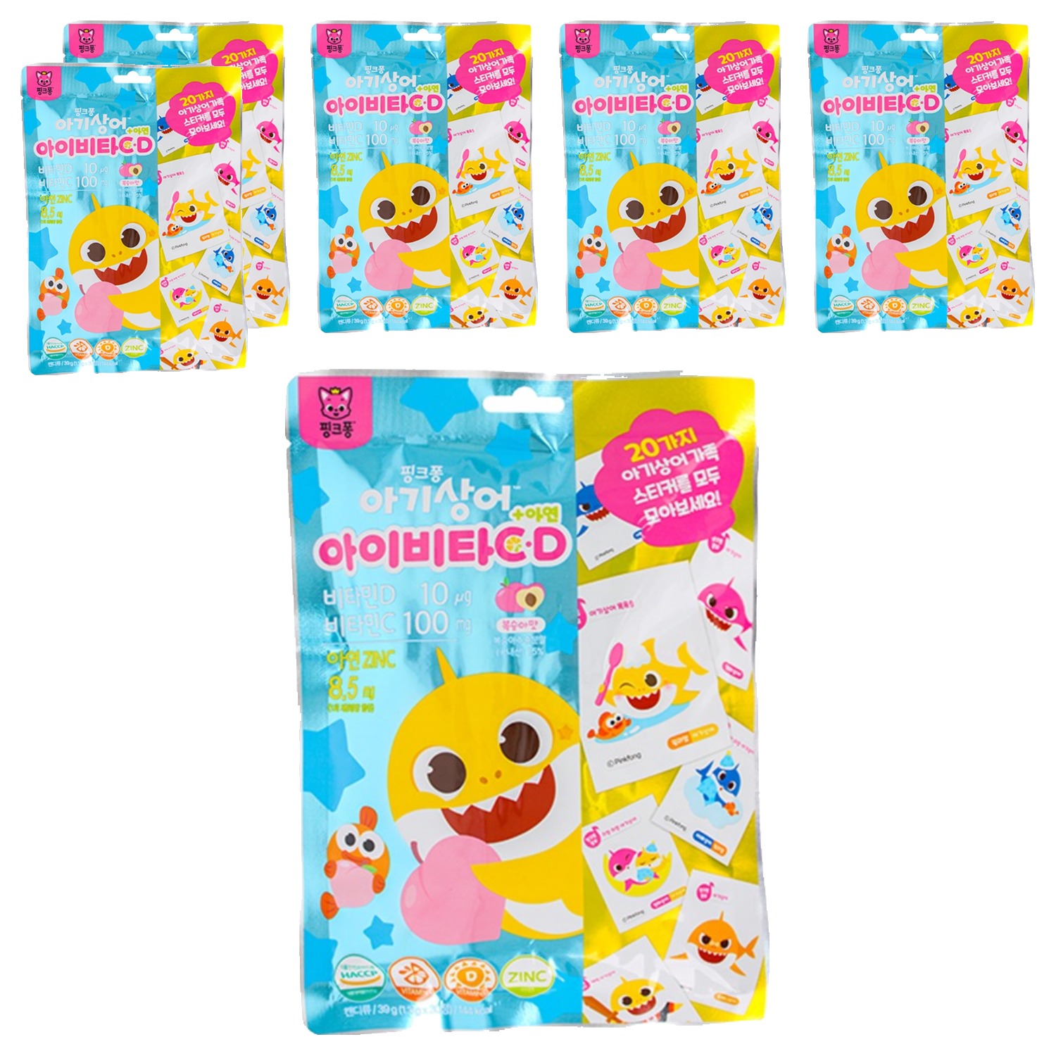 태양생활건강 핑크퐁 아이비타C D 아연 39g, 30정, 6개 10,840원